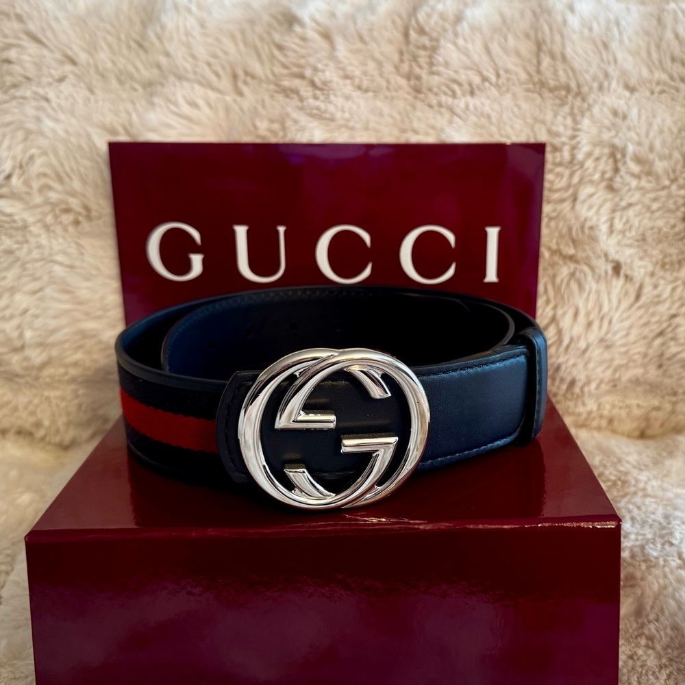 Gucci Blue and Red Belt